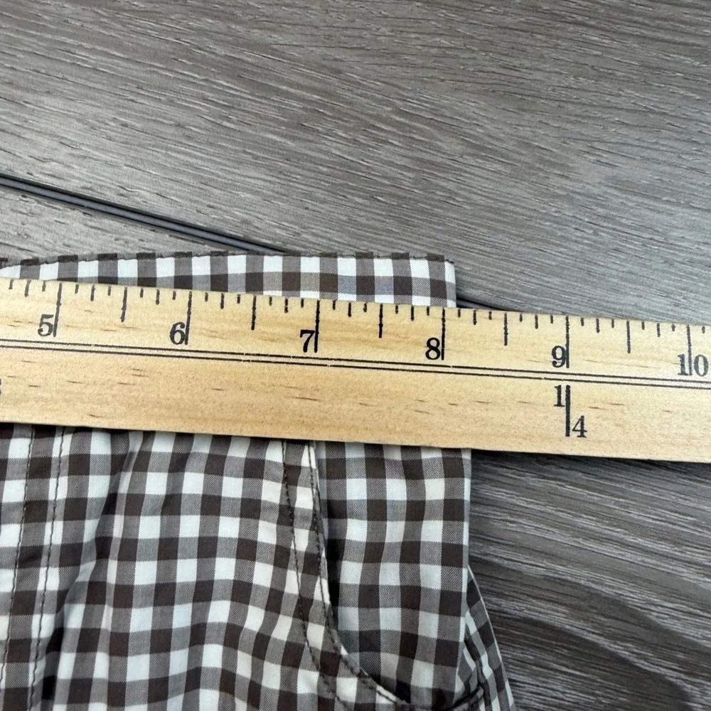 Petite Ourse Unisex Cargo Pants Gingham Check Brown 1 Year
